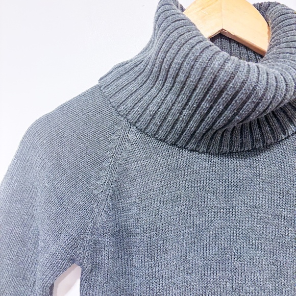 NOVITO Grey Knit Turtleneck Fair Isle Sweater Dress | X-Small * - Picture 4 of 7